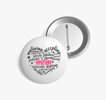 Mom szívben kitűző