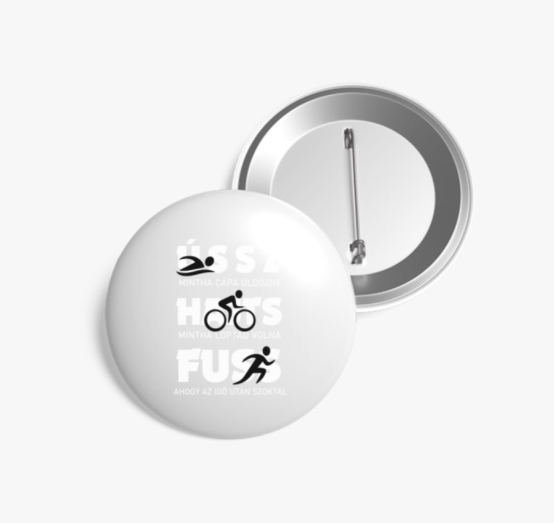 Vicces Triatlon kitűző