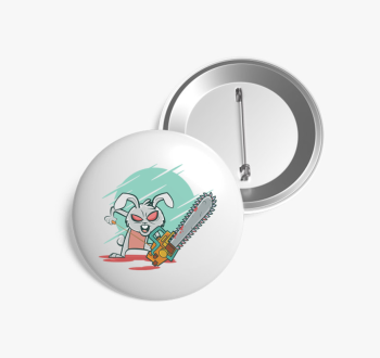 Őrült nyuszis kitűző