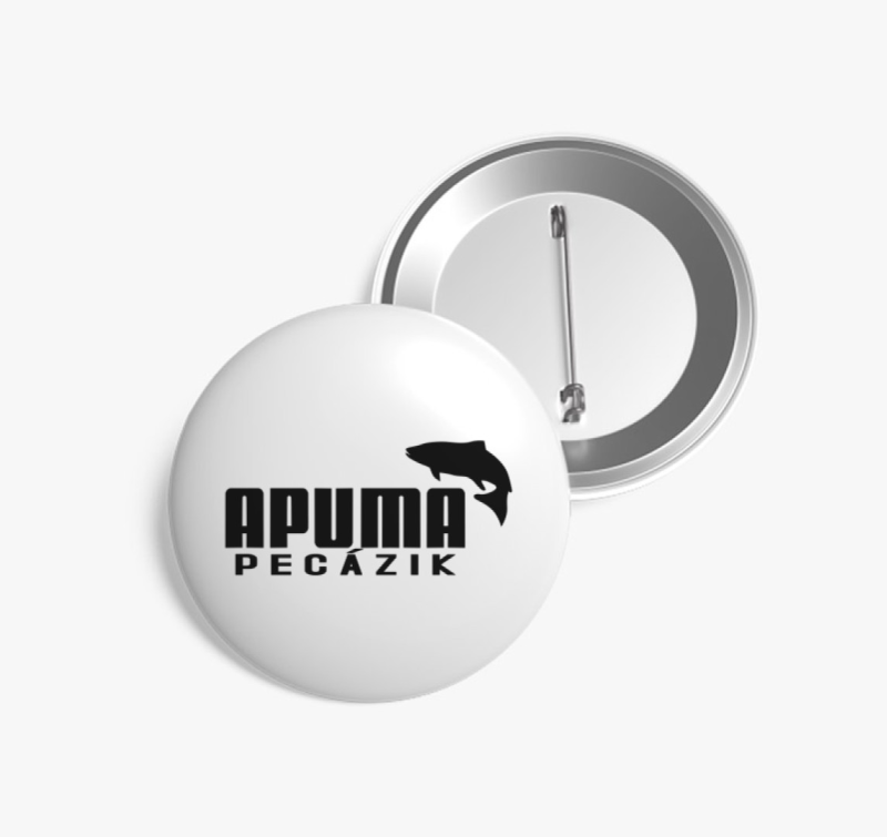 Horgászoknak APUMA pecázik márka pumás kitűző