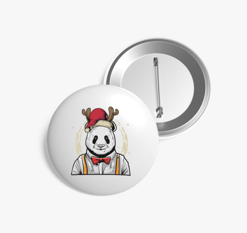 Karácsonyi Panda kitűző