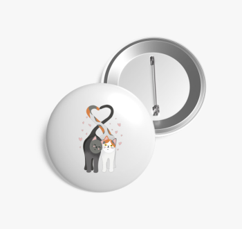 Szerelmes cicás kitű