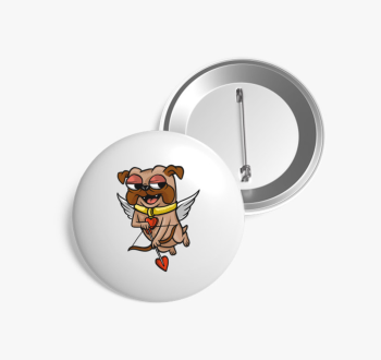 Cupidó kutya kitűző