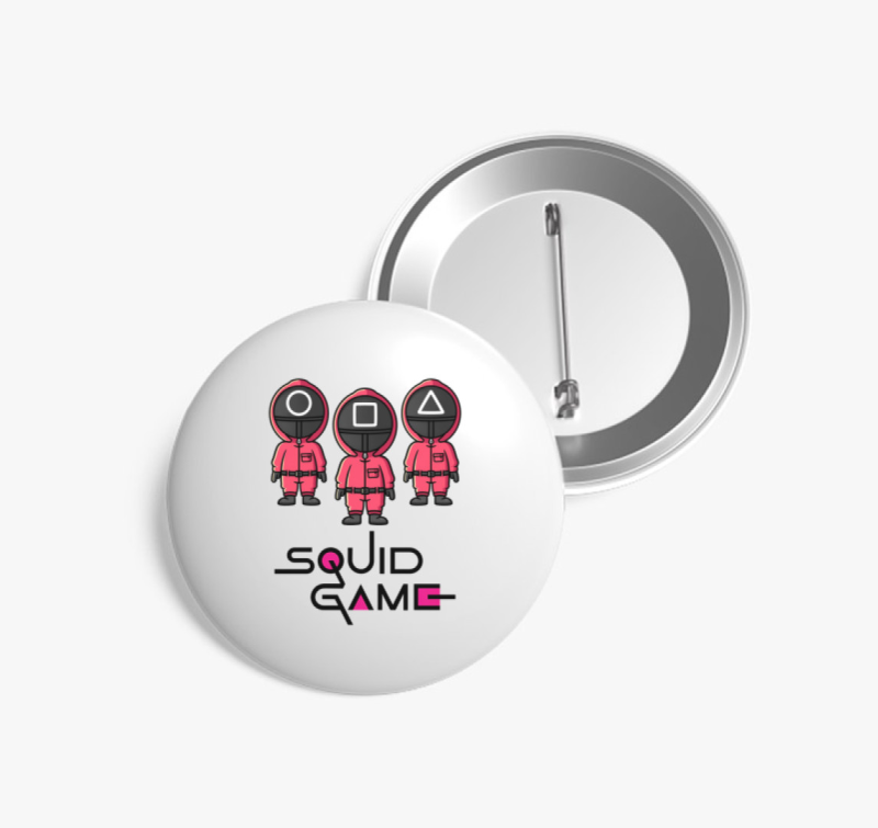 Squid Game - Chibi rózsaszín őrök kitűző