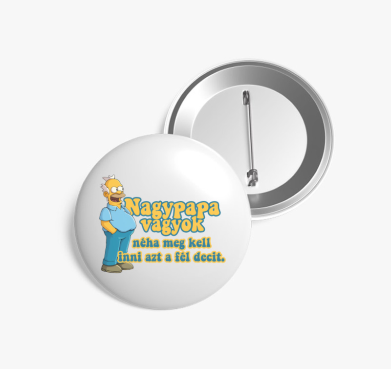 Nagypapa vagyok Simpsonos kitűző