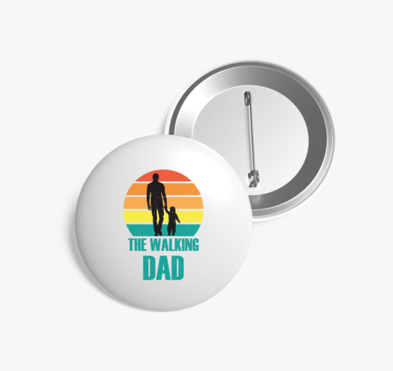 The walking dad mintás kitűző