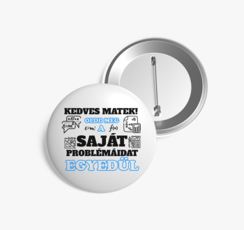 Kedves matek kitűző