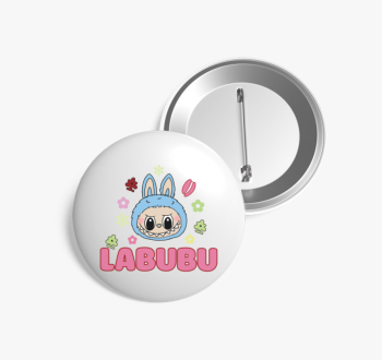 Kék fejű labubu kitű