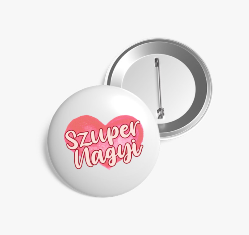 Anyák napi Szuper nagyi kitűző