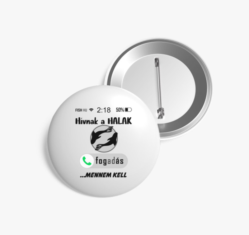 Hívnak a halak kitűző