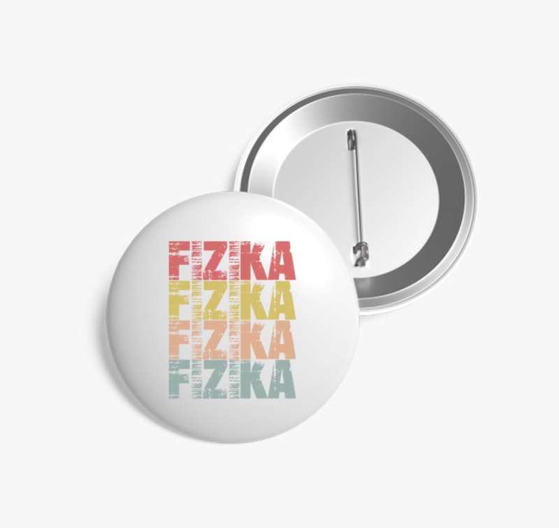 Fizika feliratos kitűző