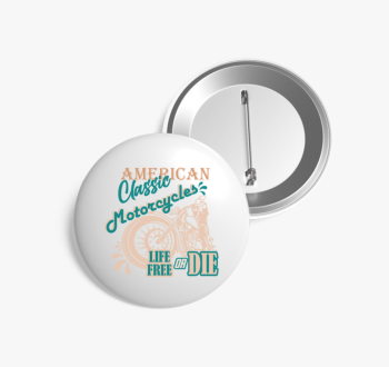 Motoros mintás kitűz