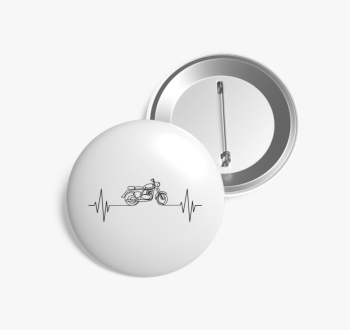 Motorozás ekg kitűző