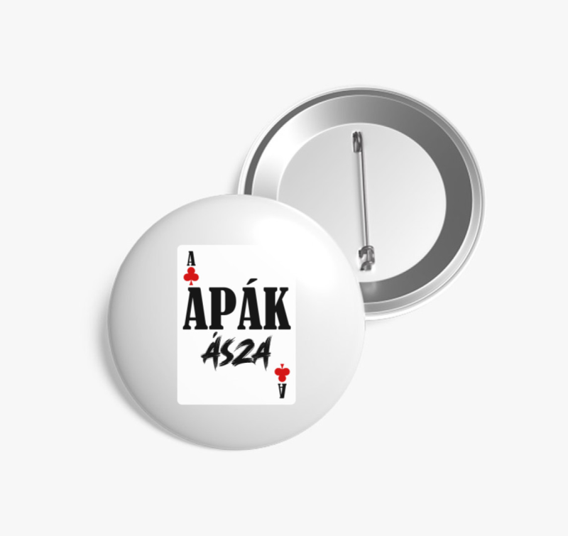 Apák ásza kártyás kitűző