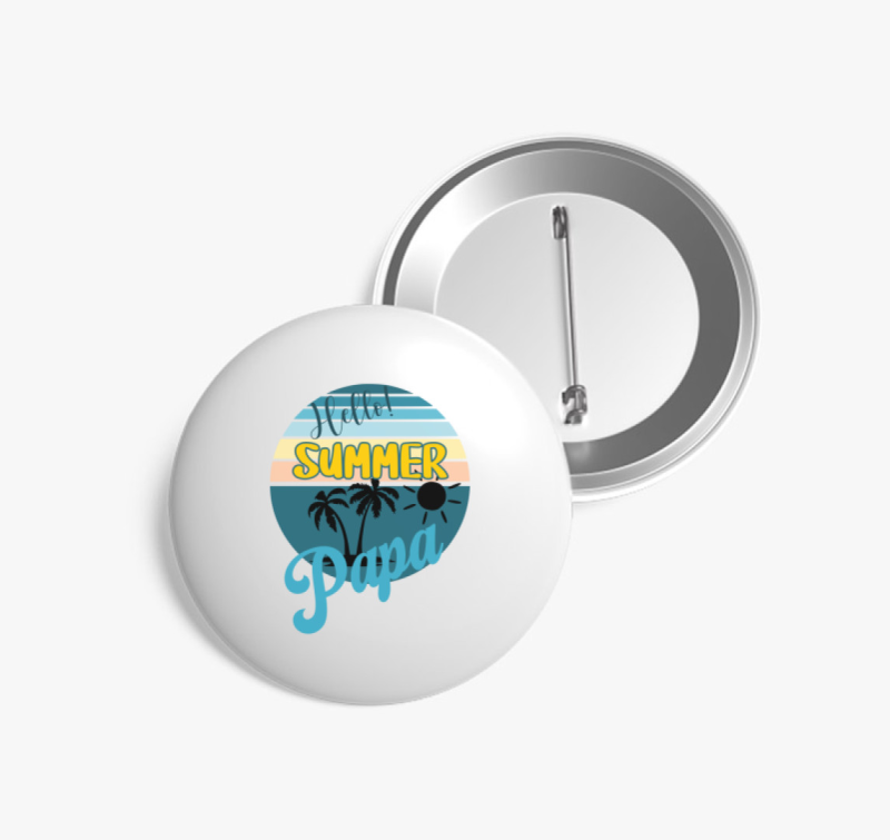 Hello Summer papa kitűző