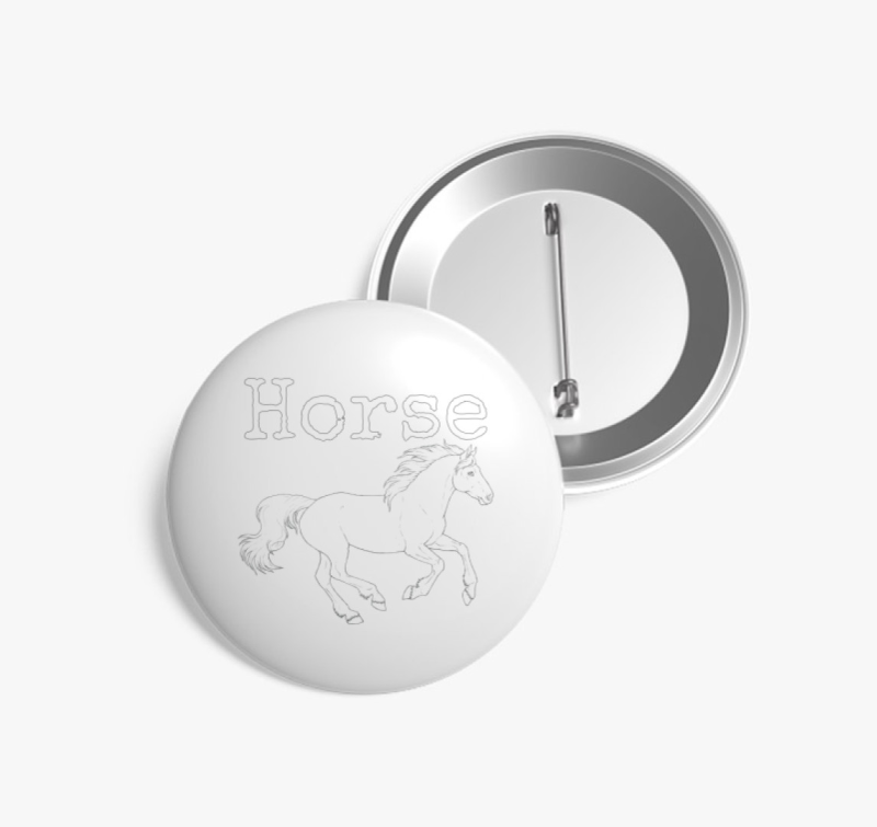 Horse feliratos kitűző