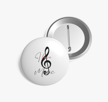 I love music kitűző