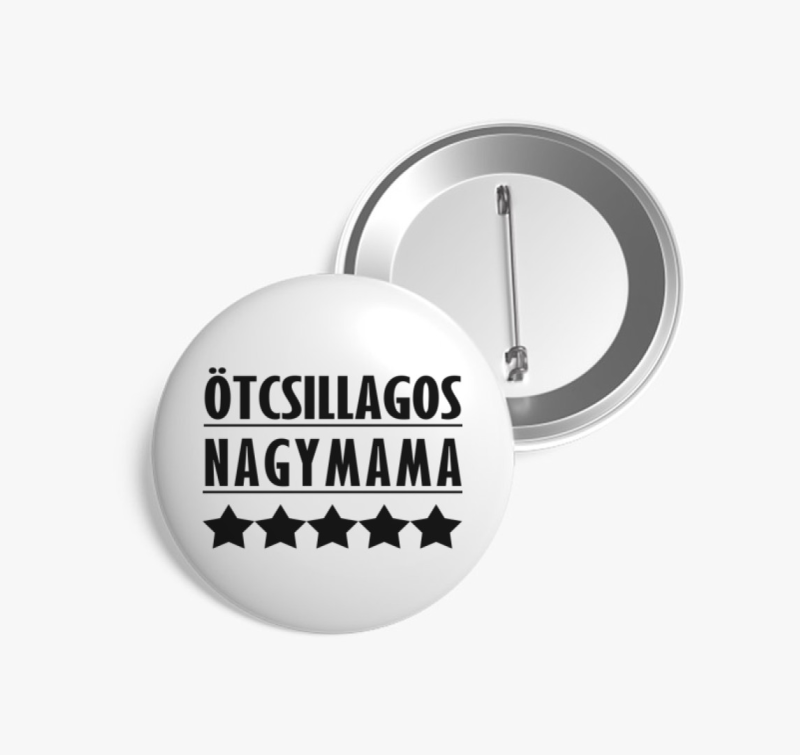 Ötcsillagos nagymama kitűző