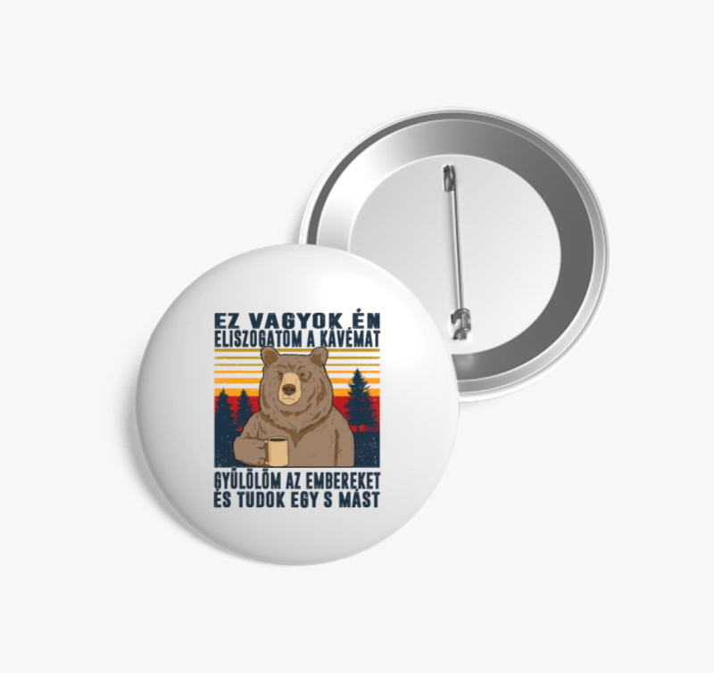 Kiégett medve kitűző