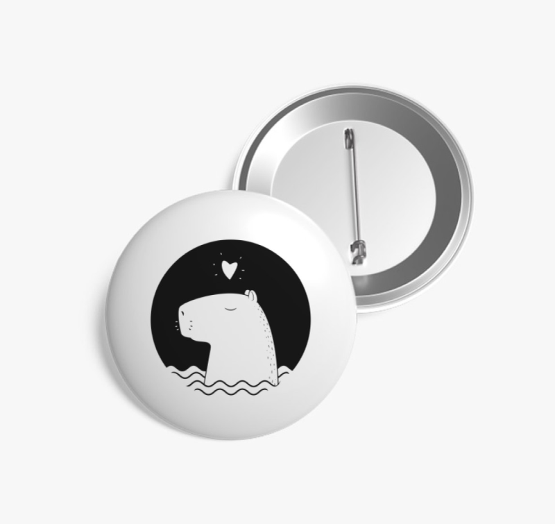 Vízidisznó kitűző