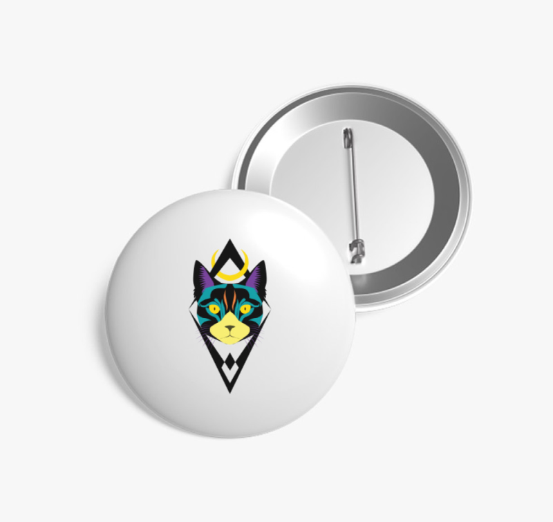 Menő macskás kitűző