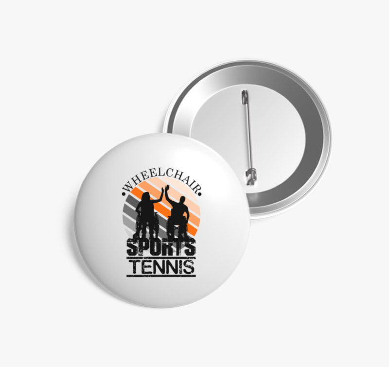 Kerekesszékben sport tennis kitűző