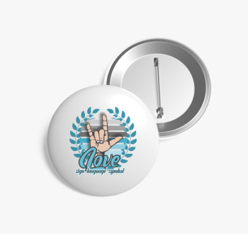 Jelbeszéd LOVE kitűz