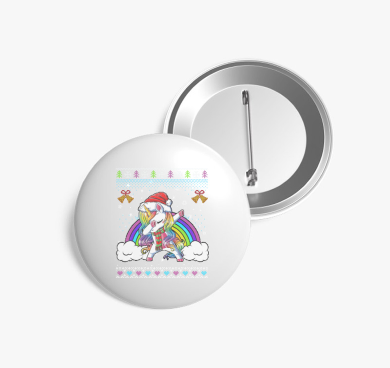 Unikornisos Karácsonyi kitűző