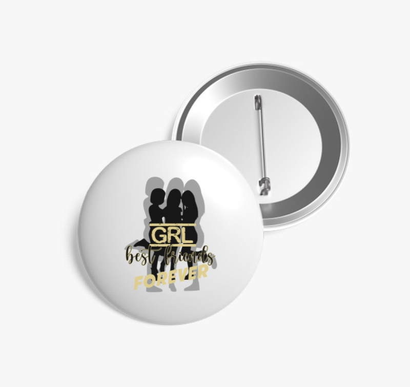 Lány barátos kitűző