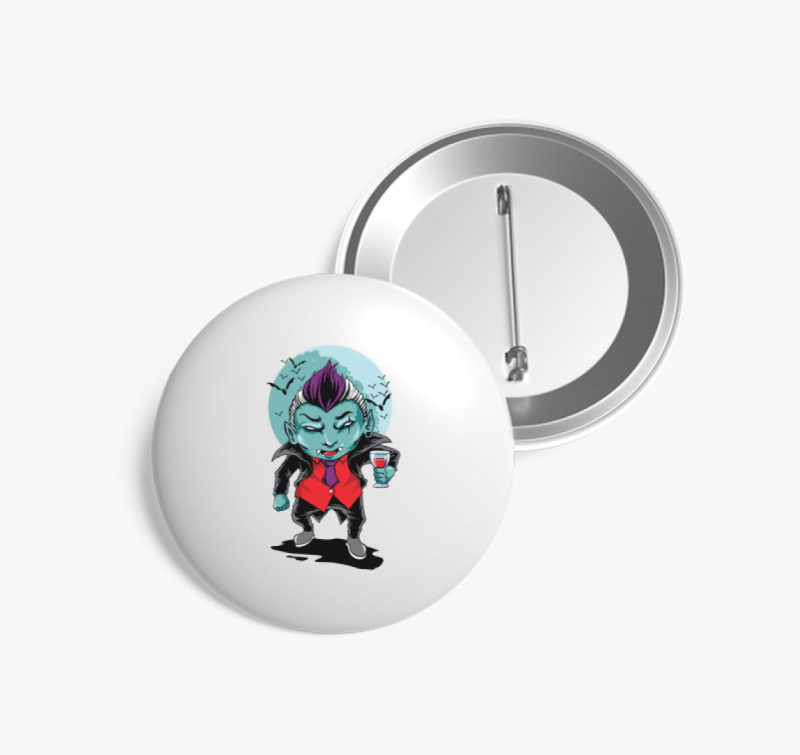 Borozó laza vámpír kitűző