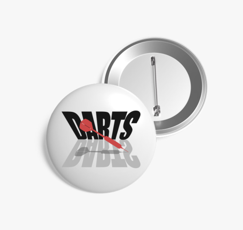 Darts feliratos kitűző