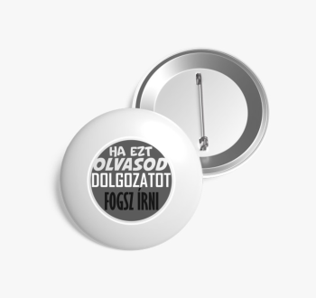 Dolgozat írós kitűző