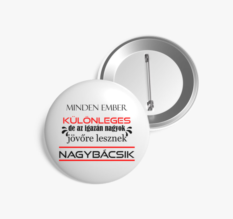 Különleges nagybácsi kitűző