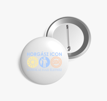 Horgász iconos kitűz