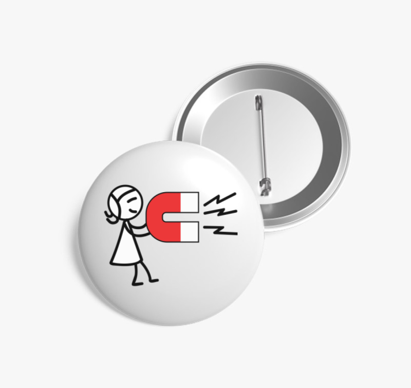 Szerelemfogó mágnes női páros kitűző