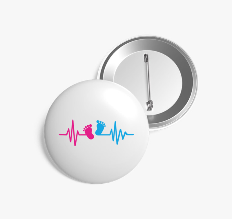 Baba lábak ekg babaváró kitűző