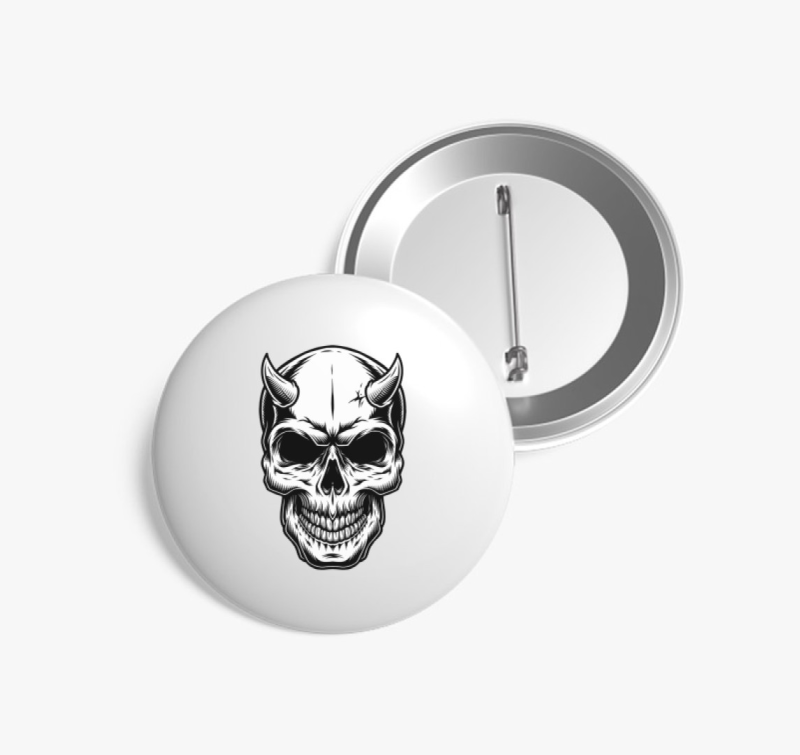 Skull koponya kitűző