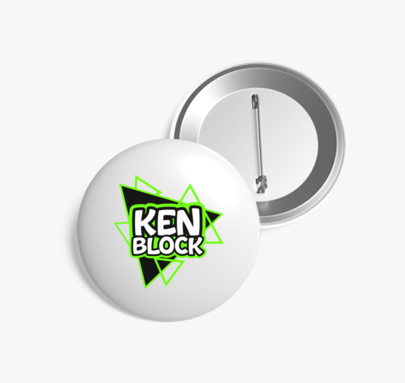 Ken Block feliratú kitűző