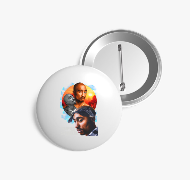 Tupac naplemente kitűző