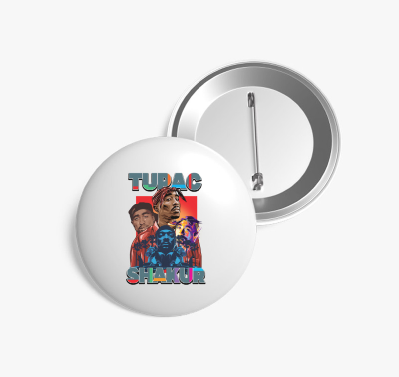 Tupac Shakur a Rapper kitűző