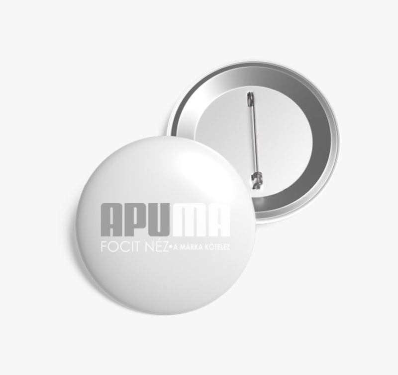 Apuma focis márkás kitűző