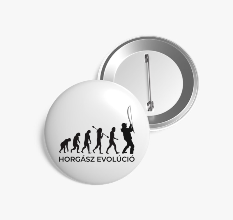 Horgász evolúció kitűző