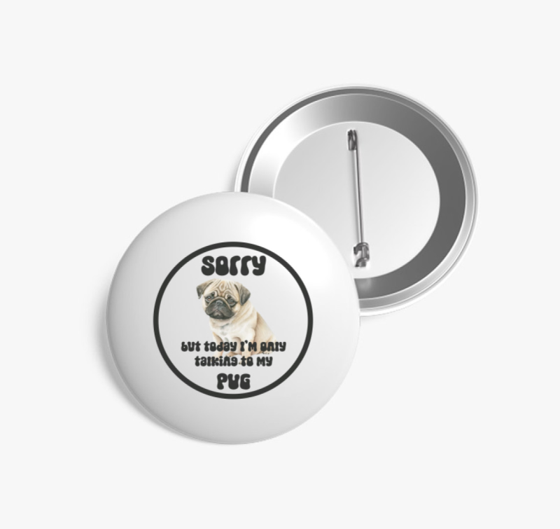 Talking Pug kitűző