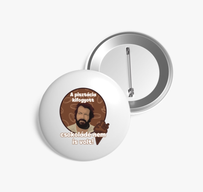 A pisztácia kifogyott csokoládé nem is volt Bud Spencer kitűző