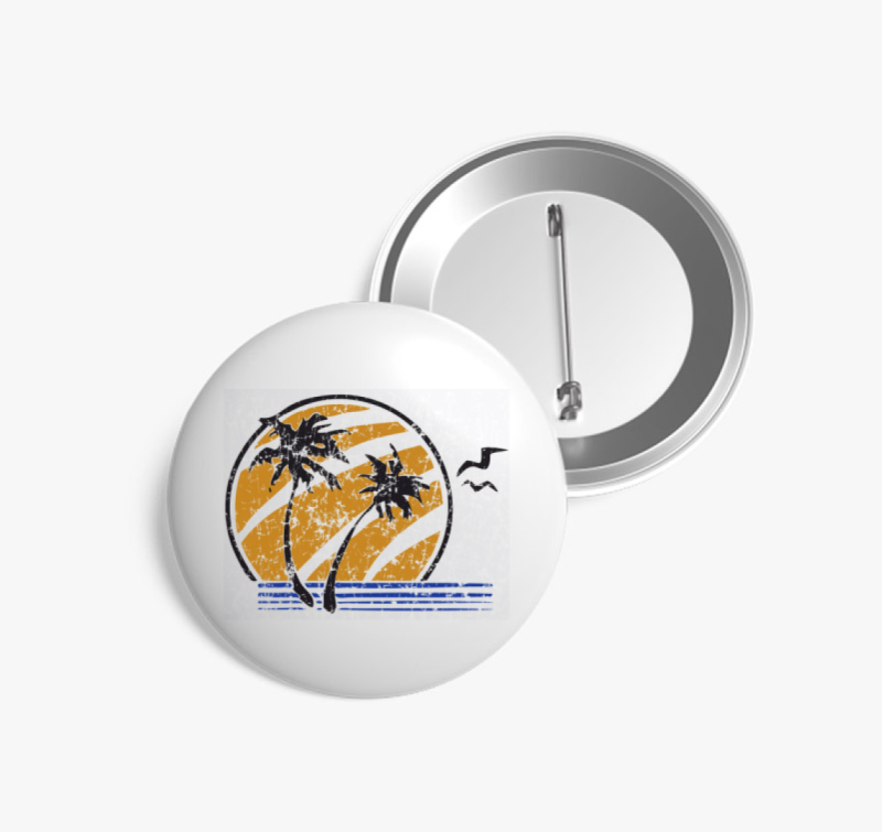 Ellie tengerparti mintás kitűző