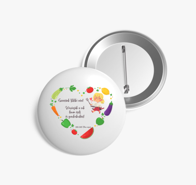 Konyhás néninek kitűző