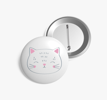 Cuki cica arc kitűző