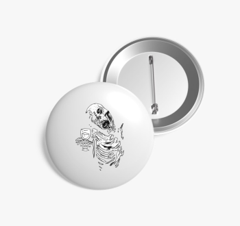 Borozó zombi kitűző