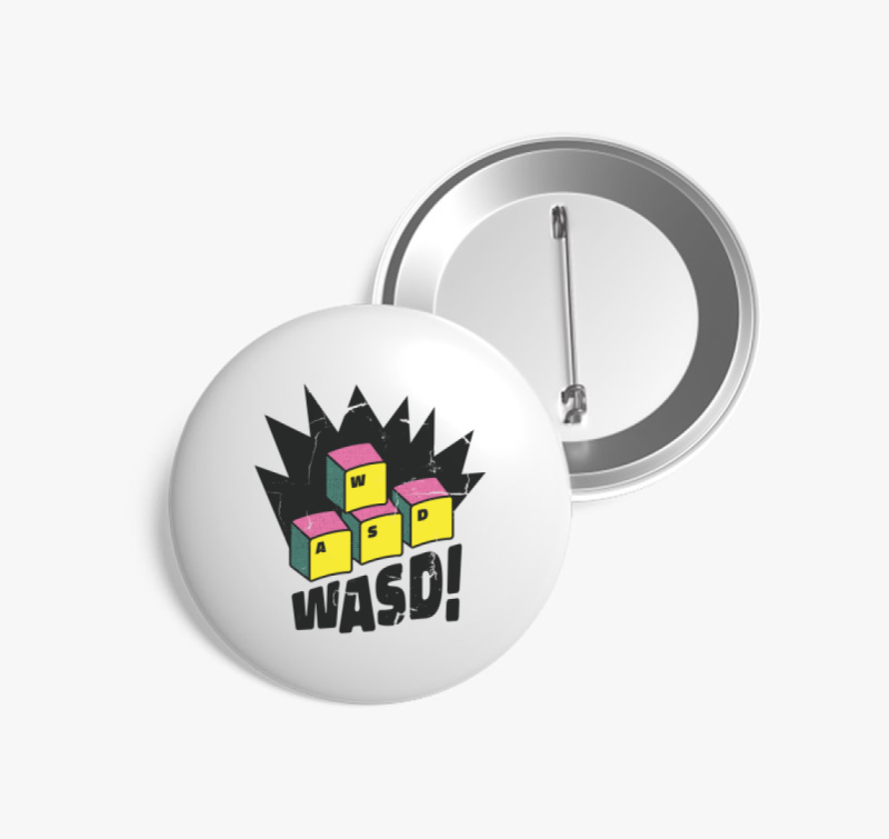 WASD az igazi gamer kitűző