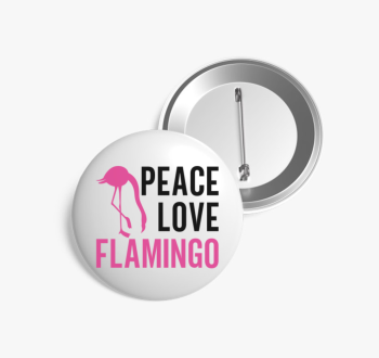 Flamingo peace kitűz